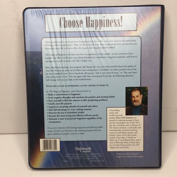 AJ The Magic of Happiness Secrets Joyful Life Barry Neil Kaufman Cassette Set - Picture 4 of 6
